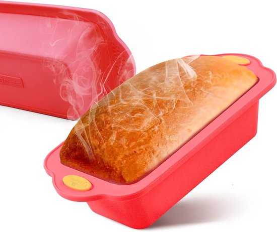 2× Broodbakvorm - Siliconen broodvorm - met 4 holtes - Antiaanbakvorm