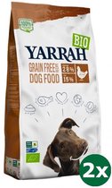 2x10 kg Yarrah dog biologische brokken graanvrij kip/vis hondenvoer NL-BIO-01
