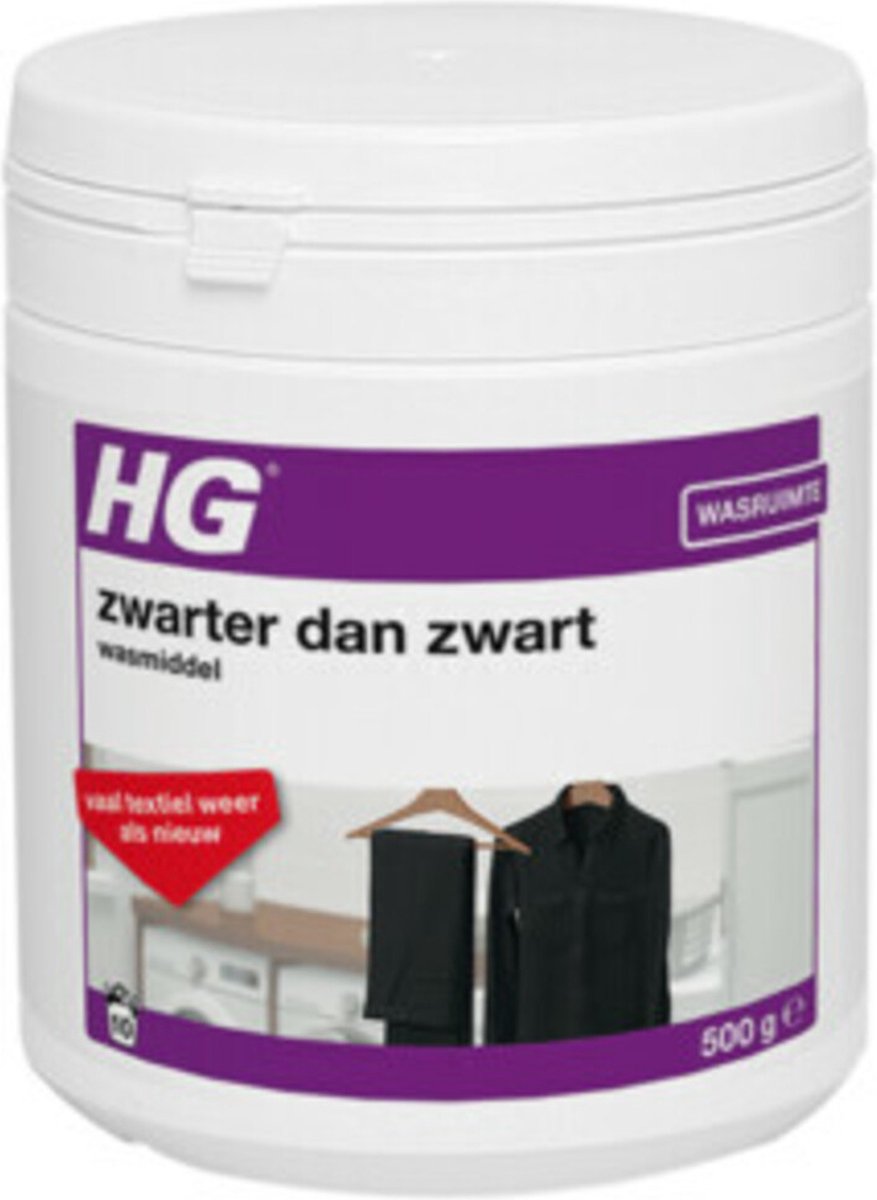 6x HG Zwarter Dan Zwart Wasmiddel 500 gr