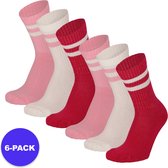Apollo (Sports) - Chaussettes de sport pour enfants - Multi Rose - Taille 27/30 - Paquet de 6 - Paquet économique