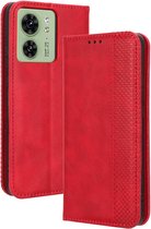 Coverup Vintage Book Case - Geschikt voor Motorola Edge 40 Hoesje - Rood