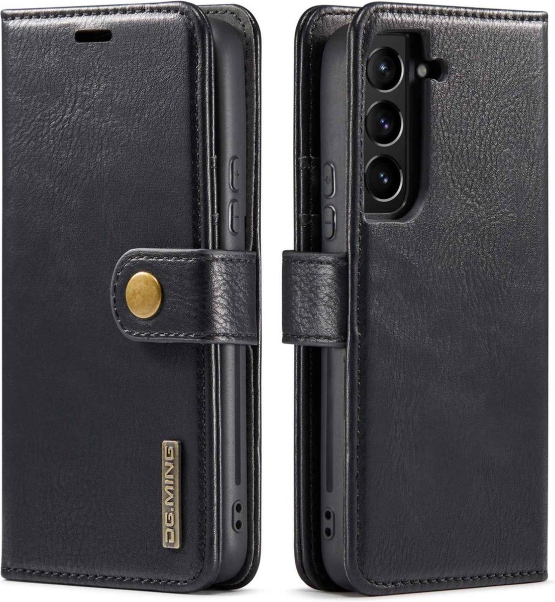 DG.MING Hoesje - Geschikt voor Samsung Galaxy S10e Hoesje - DG.MING 2-in-1 Book Case & Back Cover - Zwart