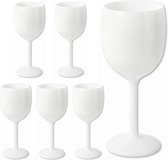 Herbruikbare wijnglazen in wit selecteerbaar 6, 12, 24 of 48 stuks champagneglas champagneglas champagneglazen inhoud ca. 300 ml, grootte: 6 stuks
