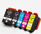 Inktcartridges Geschikt voor Epson 202 / 202XL | Multipack van 5 cartridges
