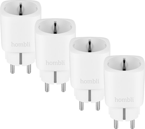4x Hombli Slimme Stekker - WiFi - Energiemeter via mobiele app