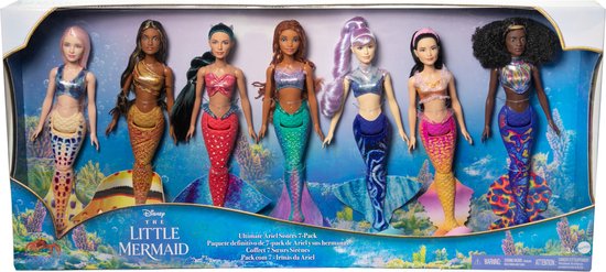 Disney Princess De Kleine Zeemeermin Ariël en Zussen - 7 Poppen van Disney — afbeelding 5