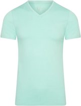 RJ Bodywear Pure Color T-shirt (1-pack) - heren T-shirt met V-hals - mint - Maat: M