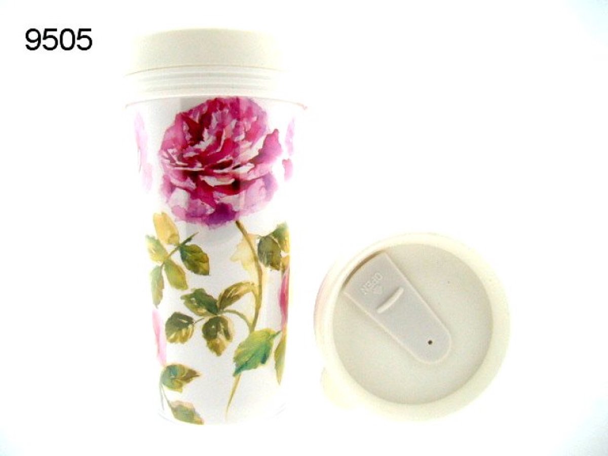 Travel mug rose garden