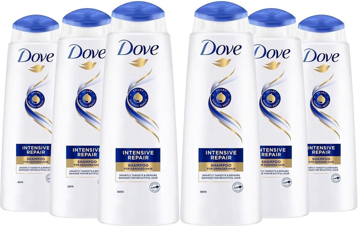 Dove Intense repair Shampoo - Voordeelverpakking - 6x 250 ml
