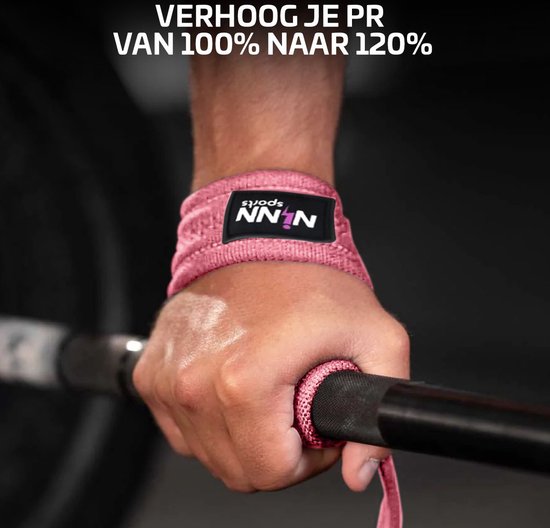 NINN Sports Lifting Straps Roze - Krachttraining Accessoires - Powerlifting - Bodybuilding - NINN Sports