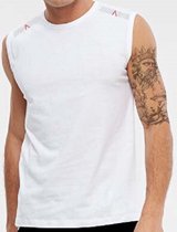 Miami Beach | Mouwloos T-shirt | Zonder mouw | Tanktops | Singlet | Klimcontrole | Maat XXL | Wit