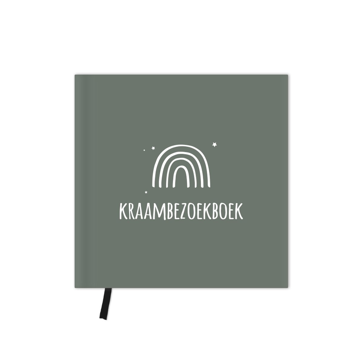 Kraambezoekboek - Donkergroen regenboog