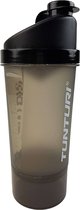 Tunturi Shakebeker Protein Shaker - met zeef en opslag 600ml - Zwart