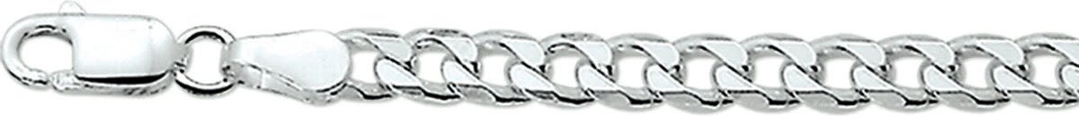 Zilveren Collier geslepen gourmet 4 1001769 60 cm