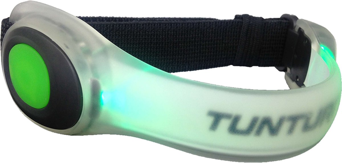 Tunturi Hardloop verlichting Armband - LED verlichting voor om je armen - Hardlopen - Hardloop lampjes - Water resistant - Inclusief batterijen - Kleur: Groen - Tunturi