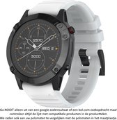 Wit Siliconen wearable horlogebandje geschikt voor Garmin Fenix 5 (& 5 Plus & Sapphire) / Forerunner 935/945 / Quatix 5 &5 Sapphire / Fenix 6 &6 Plus / Approach S60 & S62 / MARQ devices / D2 Delta – Quickfit Compatibel – 22 mm white smartwatch band