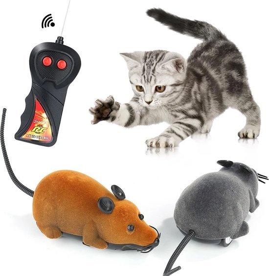 Souris radiocommandée - Pour Chats et Chiens - Avec télécommande - Jouets  pour chats -... | bol.com
