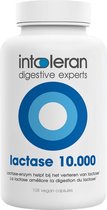 Intoleran Lactase 10.000 Spijsverteringsenzymen - 108 Capsules Grootverpakking | Lactase enzym voor hulp bij Lactose vertering en Lactose-intolerantie | Directe werking | Hoog gedoseerd | Vegan Voedingssupplement