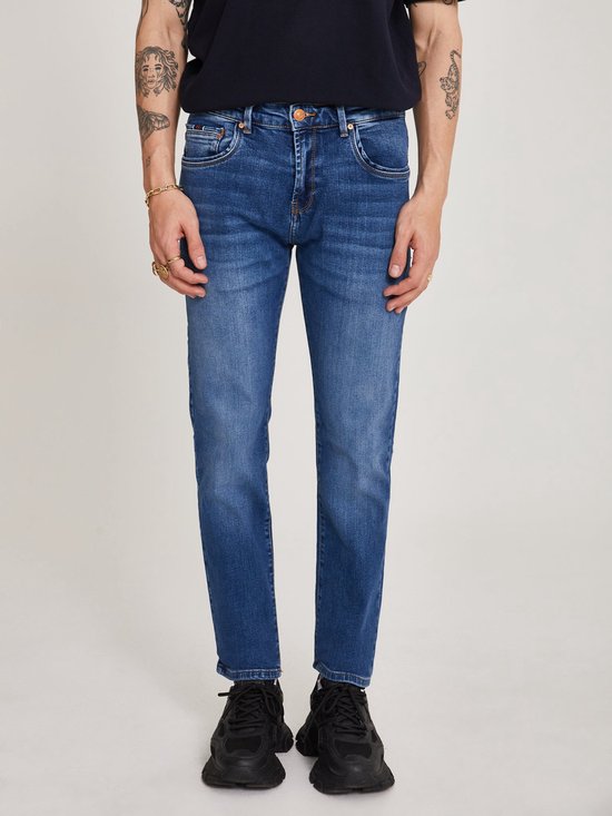 LTB Jeans Hollywood ZD Heren Straight Jean - Donkerblauw - Allon Safe Wash