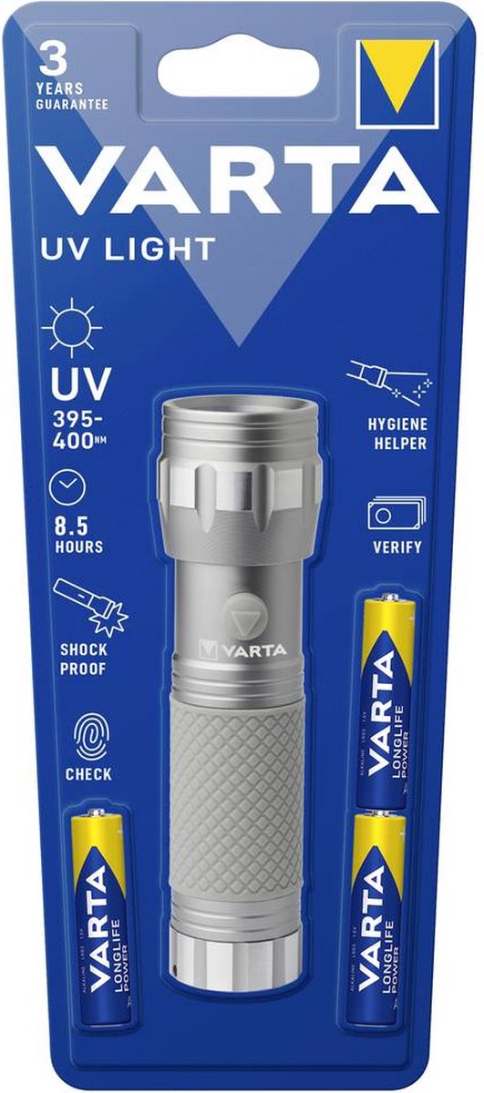 Lampe de poche Varta UV Light Ampoule LED UV à pile(s) 68 g