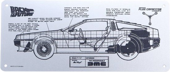 Back to the Future: DeLorean Schematic Plate
