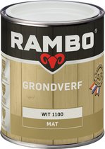 Rambo Grondverf Buiten Dekkend Mat - Vochtregulerend - Optimale Dekking - Wit - 0.75L