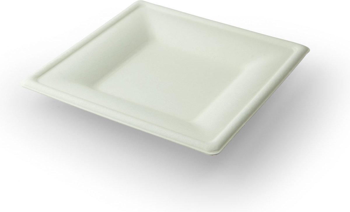 40 st. 40st. Mondial suikerriet bord vierkant - Medium
