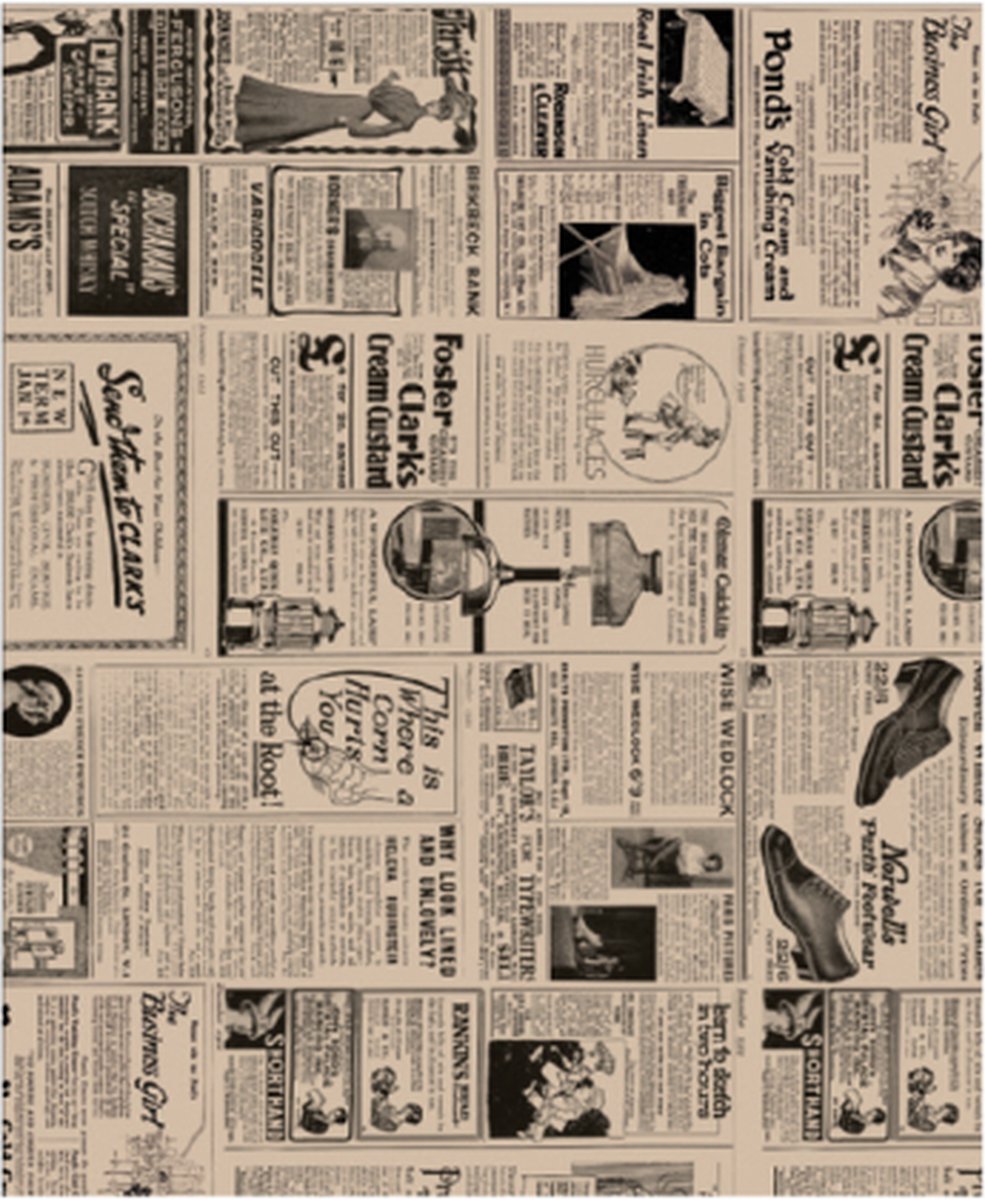 Vetvrij wikkelpapier bruin krant 28x34cm | Inhoud: 1000 stuks