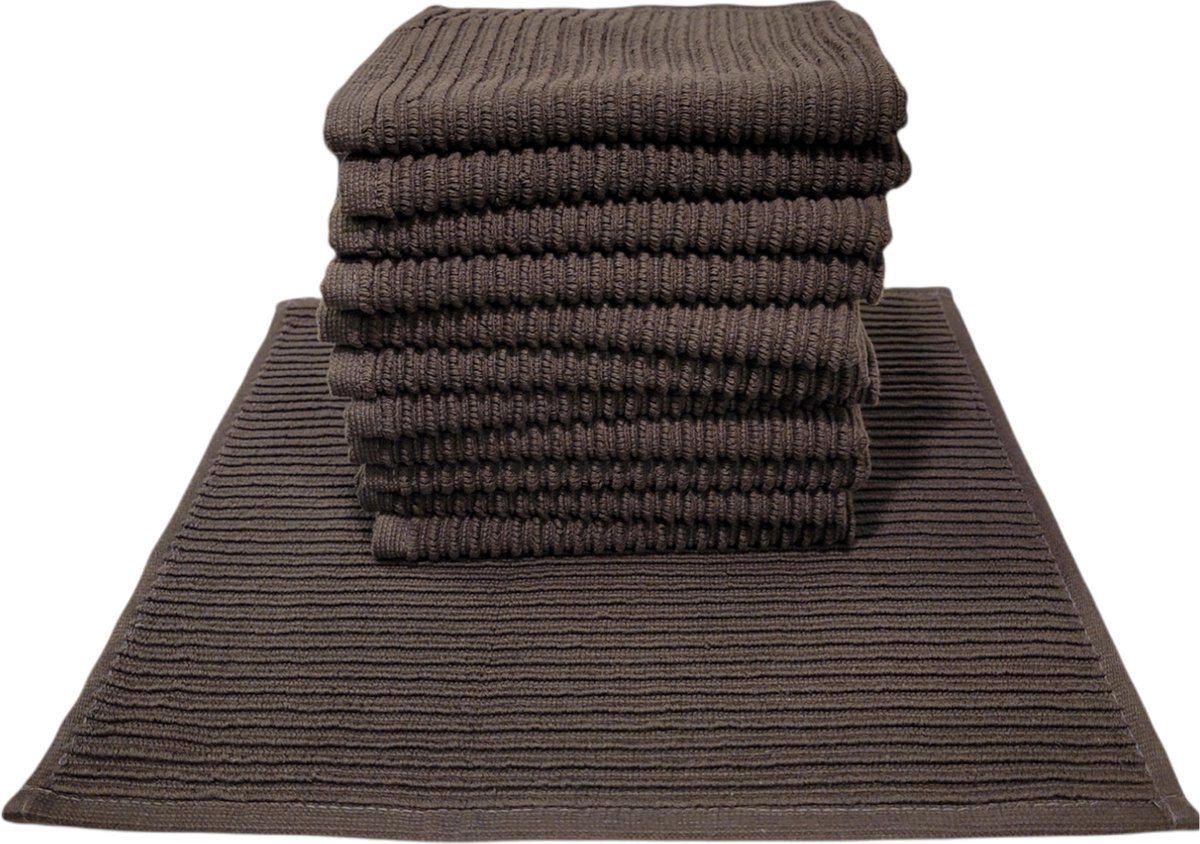 Livello Katoenen Vaatdoek Grey - 12 stuks