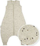 Meyco Baby Rib Mini Spot baby winter slaapoverall jumper - sand melange - 104cm
