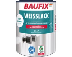 BAUFIX Witte Lak zijdemat wit 1 Liter