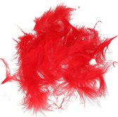 Santex Hobby knutsel veren - 20x - rood - 7 cm - sierveren - decoratie