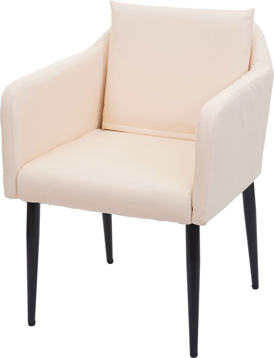 Prolenta Premium - Eetkamerstoelen draaibaar 6 st kunstleer crème