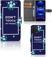 Hoesje Xiaomi Redmi Note 12 5G | Poco X5 Telefoontasje Flowers Blue DTMP