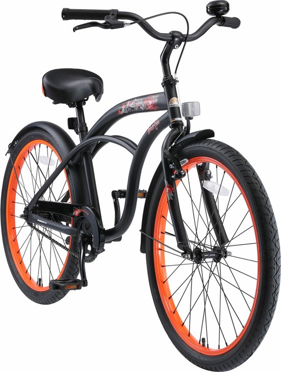 Bikestar 24 inch Cruiser kinderfiets, zwart van Bikestar — afbeelding 2