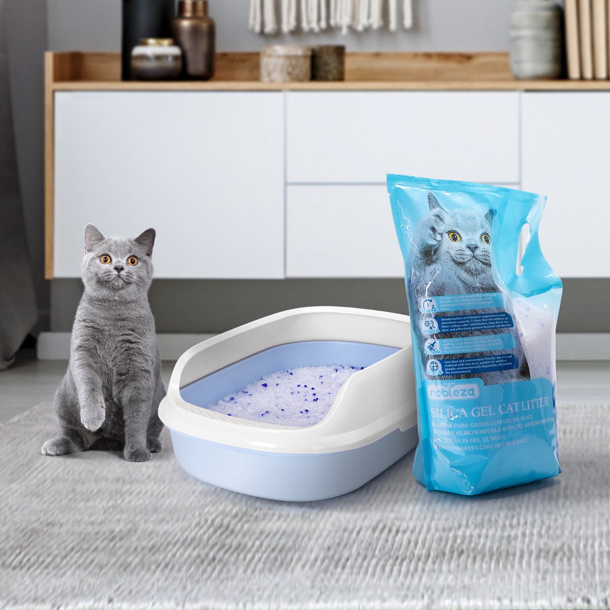 PetSnowy Zelfreinigende kattenbak, automatische kattenbak, robotbak met geurbestrijding, TiO2-systeem, automatische verpakking, app-bediening, geschikt voor grote katten en meerdere katten (2025