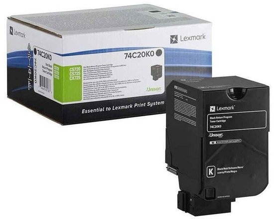 Lexmark Return Program toner CS72x, 3.000 pagina's, OEM 74C20K0, zwart