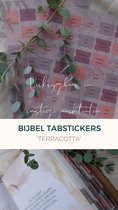 Bijbel tabstickers Nederlands in aardetinten "Terracotta"