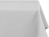 vlekbestendig en strijkvrij tafelkleed - tafelkleed met lotuseffect - tafellinnen in linnenlook - maat en kleur naar keuze, Rechthoekig 110x140 cm, Lichtgrijs