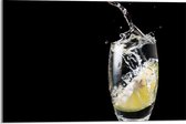 Acrylglas - Water met een Limoenschijfje - 60x40 cm Foto op Acrylglas (Met Ophangsysteem)