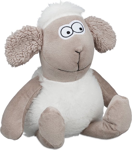 Relaxdays deurstopper schaap - kinderkamer - binnendeuren - decoratie - deurstop knuffel