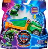 PAW Patrol The Mighty Movie - Camion à ordures avec figurine articulée Rocky son et lumière