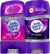 Lady Speed Stick Pro 5 & Fitness Deodorant Gel Stick - Ultieme Bescherming voor Actieve Vrouwen - 2 x 65g
