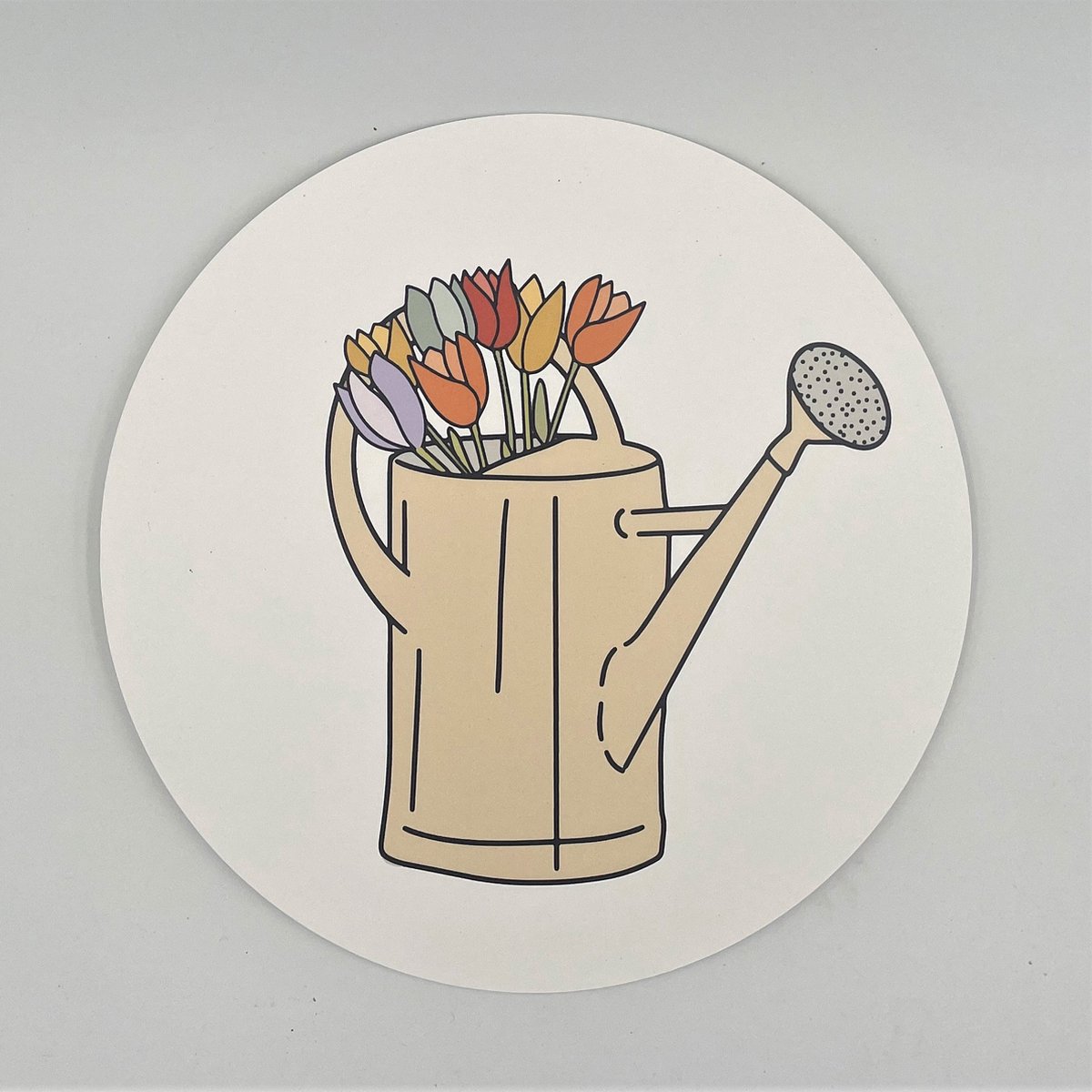 Lokaal Living - muurcirkel - gieter - 25 cm - tulpen - binnen en buiten - tuin