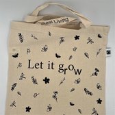 Lokaal Living - katoenen tas - let it grow - bloemenprint - fairtrade - shopper - organisch