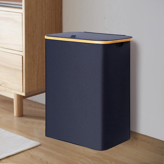 Panier à Linge 3 Sections, Panier à Linge Extra Large De 160 L Avec Couvercle, Panier à Linge Sale Pour Chambre à Coucher, Buanderie