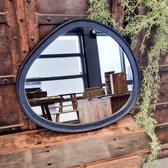 Benoa Black Egg-Shaped Wall Mirror