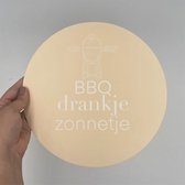 Lokaal Living - Muurcirkel - bbq drankje zonnetje - 25 cm - barbecue - tuin - buiten en binnen