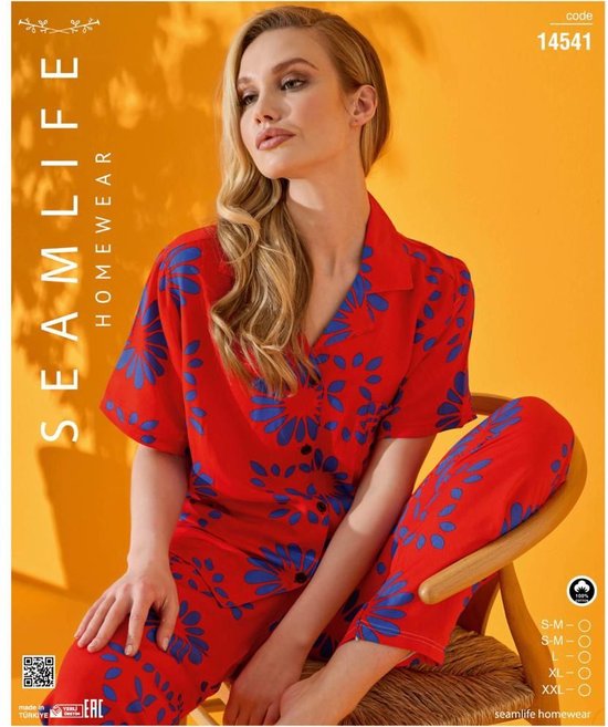 Dames Pyjama Set Jade / 100% Katoen / maat S/M