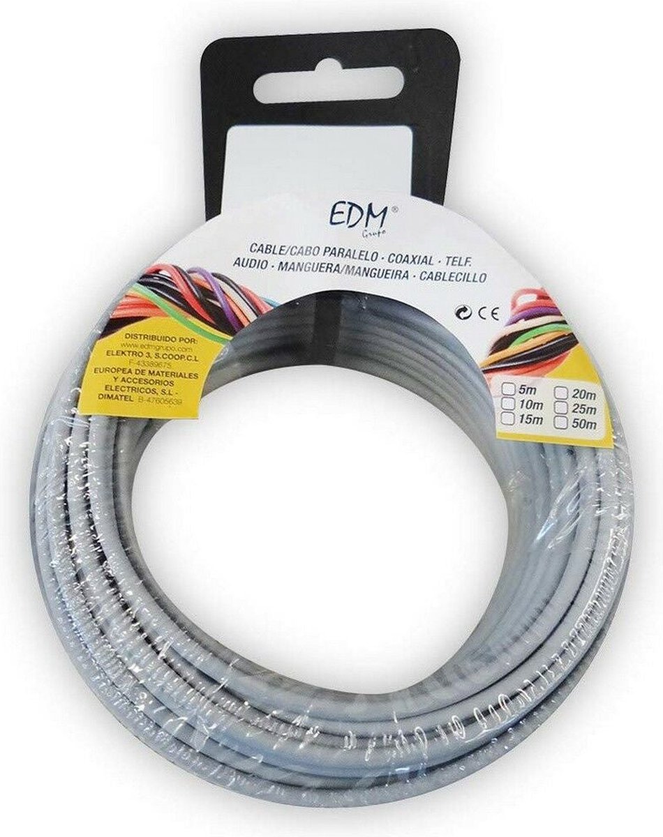 Kabel EDM Grijs 5 m 1,5 mm